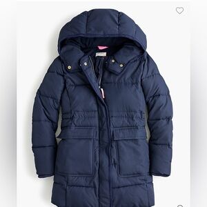 Crewcuts Navy Blue Girls Puffer Coat (Primaloft) 6-7
